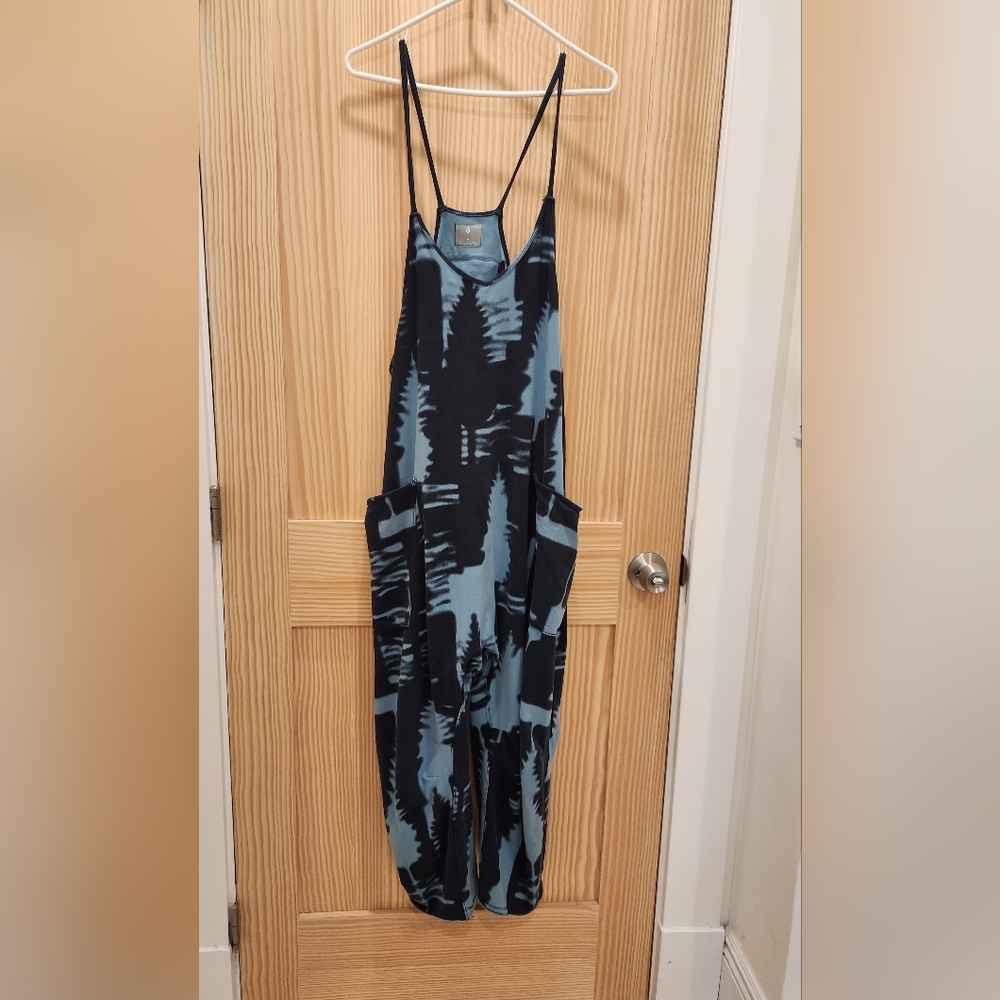 FP Movement Dark and Light Blue Tie-Dye Romper